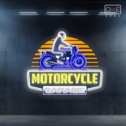 Enseigne néon LED Garage Moto