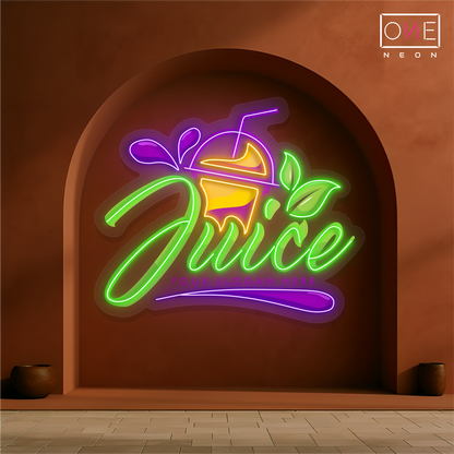 Enseigne néon LED "Jus de fruits"