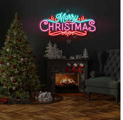 Enseigne néon LED Joyeux Noël