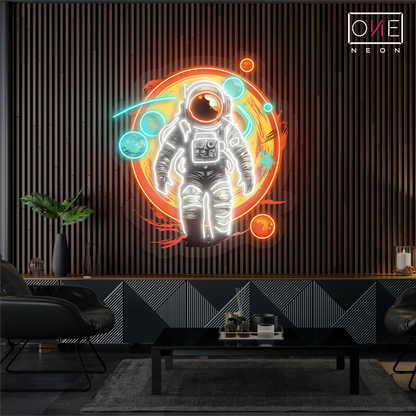 Enseigne lumineuse LED néon « Voyage d'astronaute »