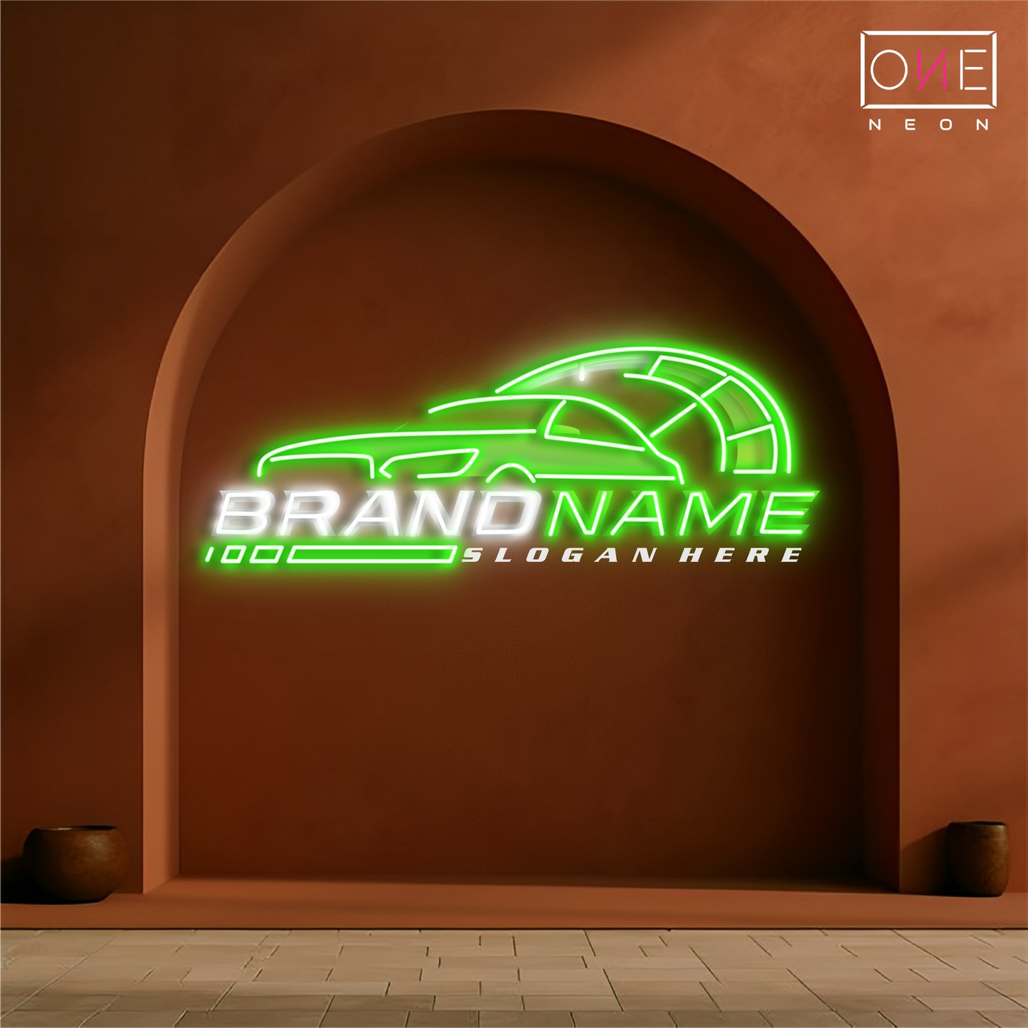 Enseigne lumineuse LED néon "Green Drive Artwork"