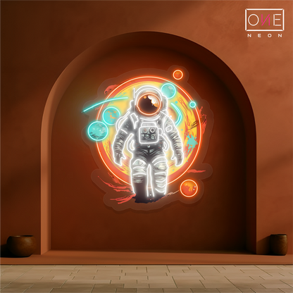 Enseigne lumineuse LED néon « Voyage d'astronaute »