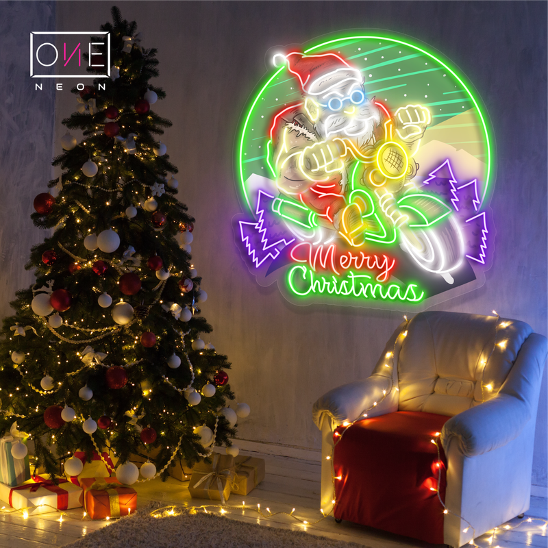 Enseigne néon LED "Le Traîneau de Noël du Père Noël"