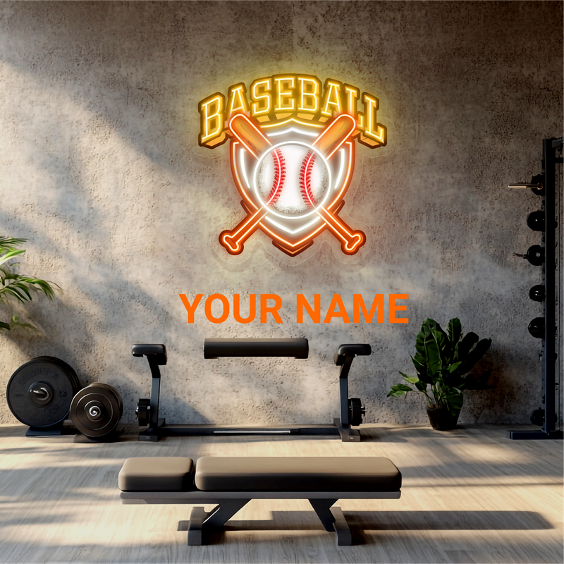 Enseigne Néon LED d'Œuvre d'Art d'Équipe de Baseball