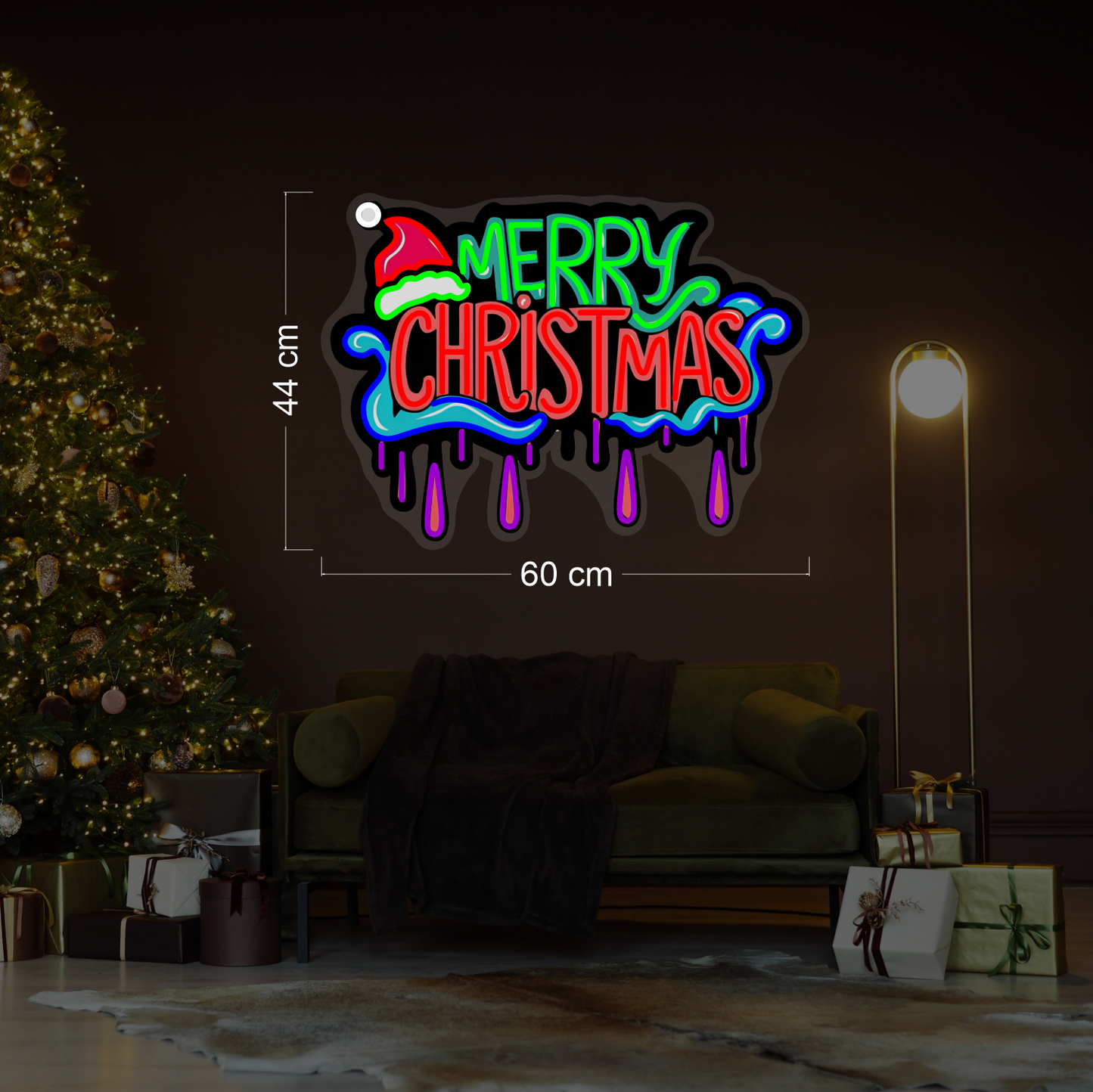 Enseigne néon LED Joyeux Noël