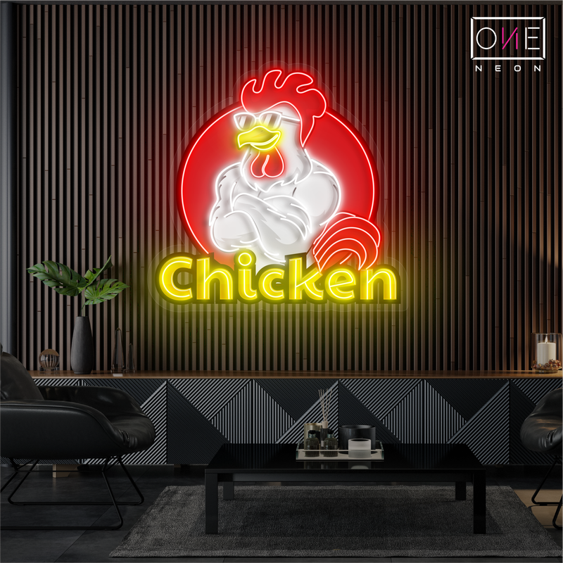 Enseigne néon LED poulet