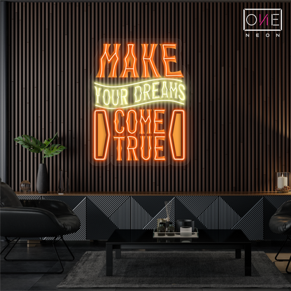 Réalisez vos rêves Enseigne Néon LED Artwork