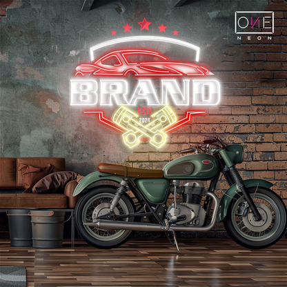 Enseigne néon LED artistique de marque de voiture