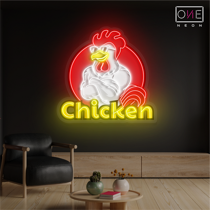 Enseigne néon LED poulet