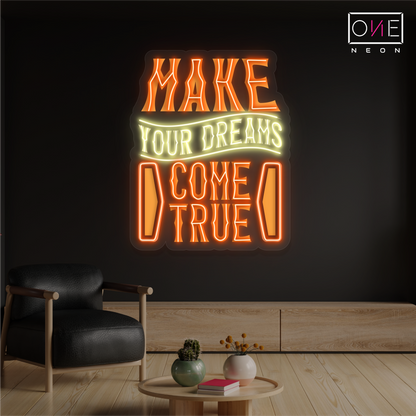 Réalisez vos rêves Enseigne Néon LED Artwork