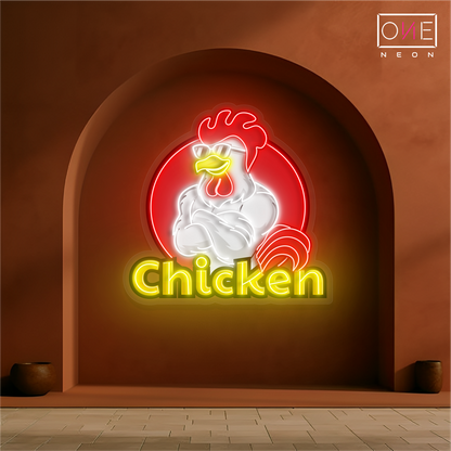 Enseigne néon LED poulet