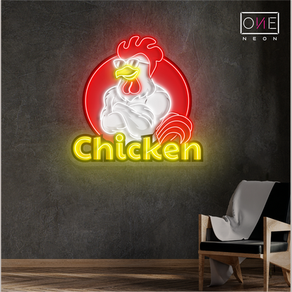 Enseigne néon LED poulet