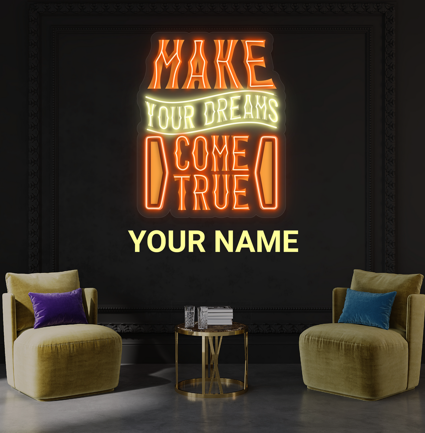 Réalisez vos rêves Enseigne Néon LED Artwork