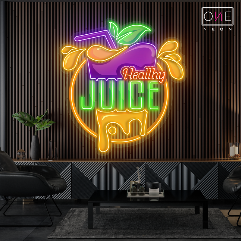 Enseigne néon LED Jus Santé Artwork