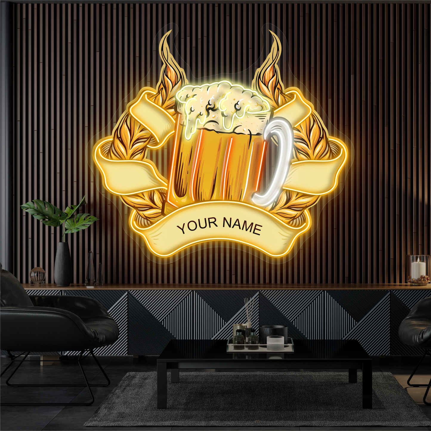 Enseigne néon LED Golden Ale