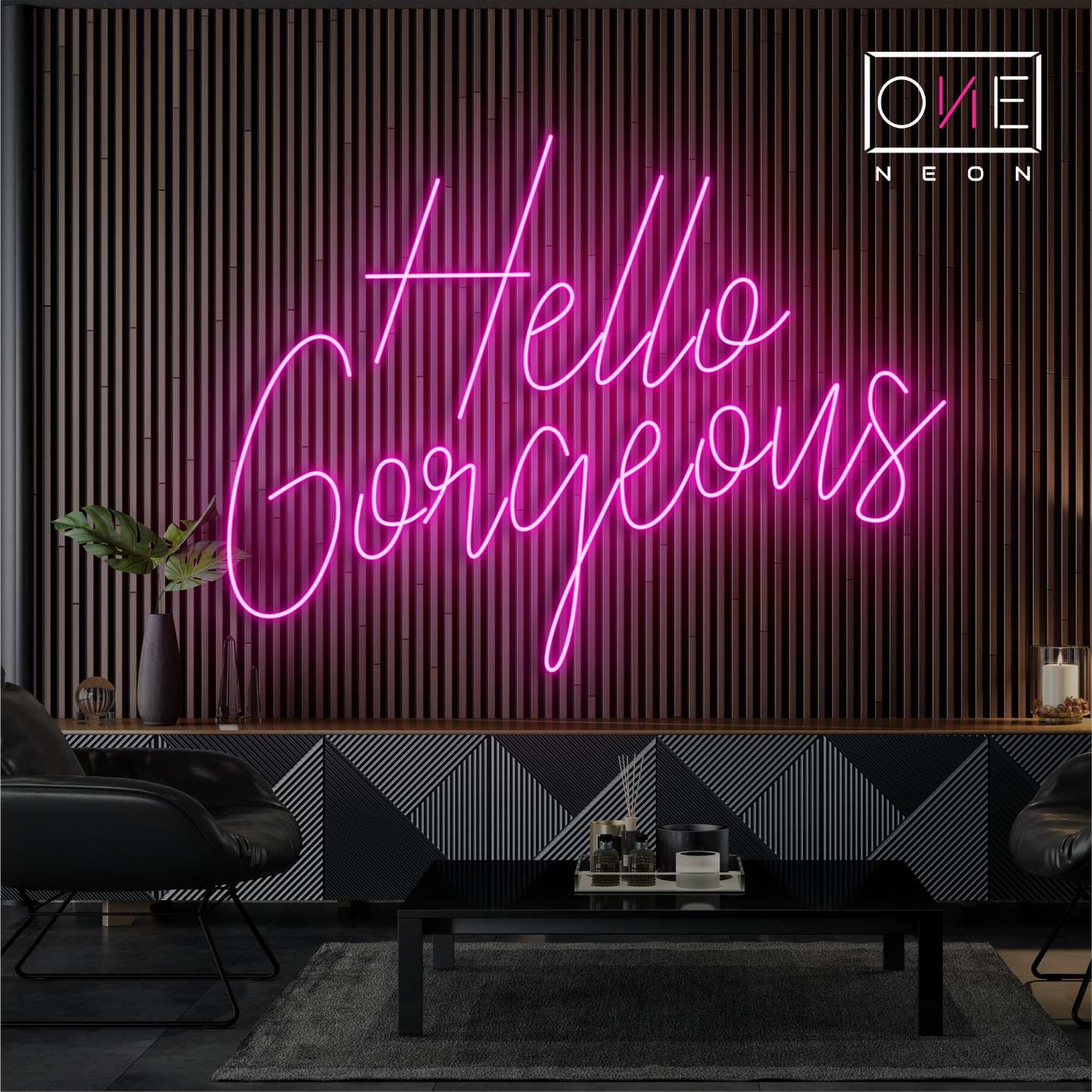 Enseigne néon LED Hello Gorgeous