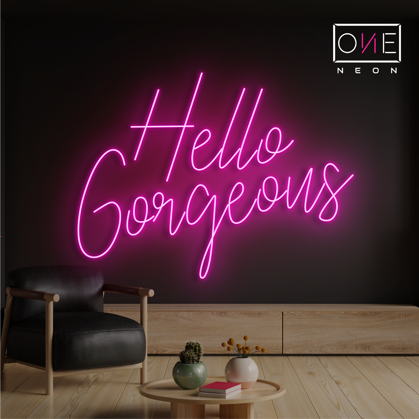 Enseigne néon LED Hello Gorgeous