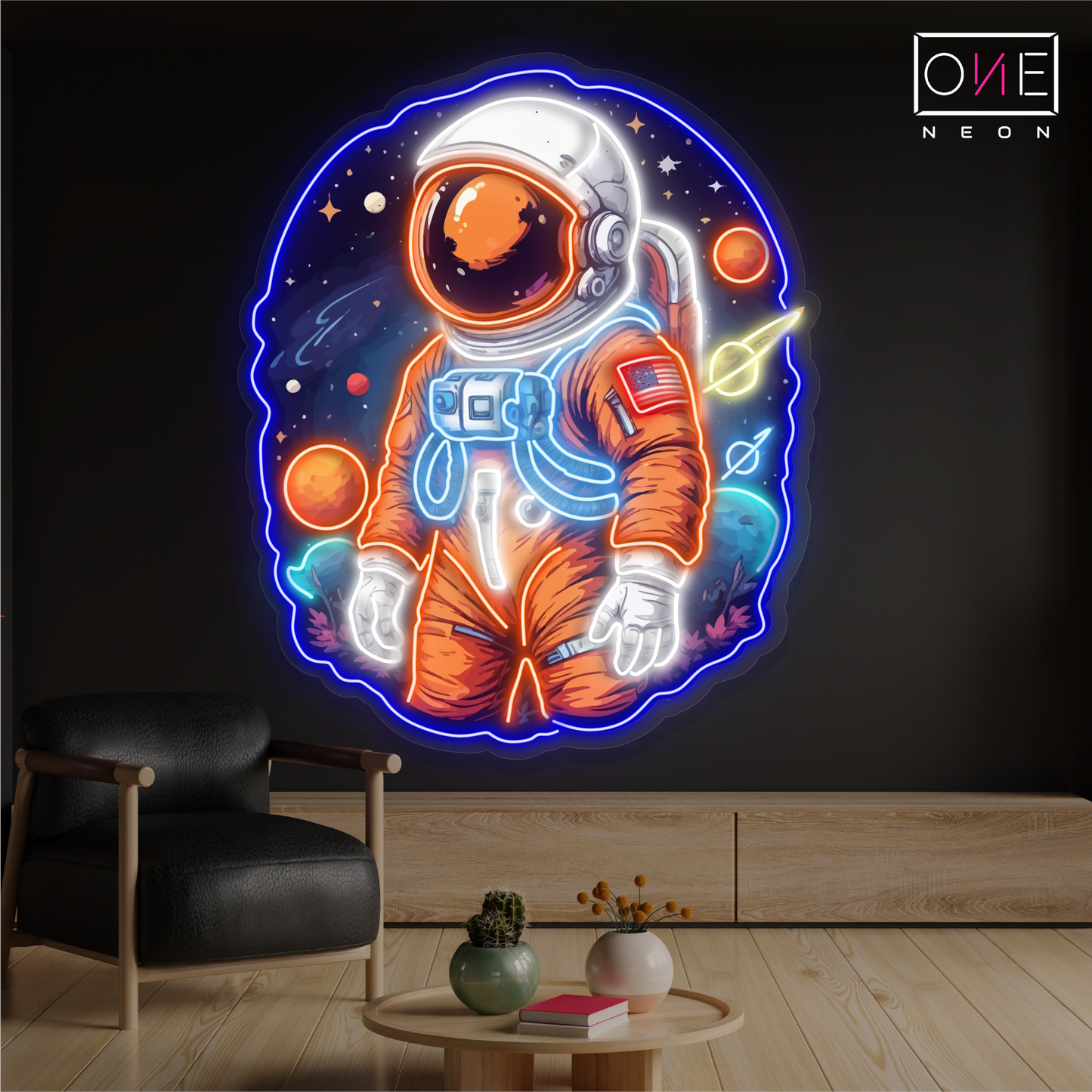 Enseigne LED néon décorative « Astral Voyager »