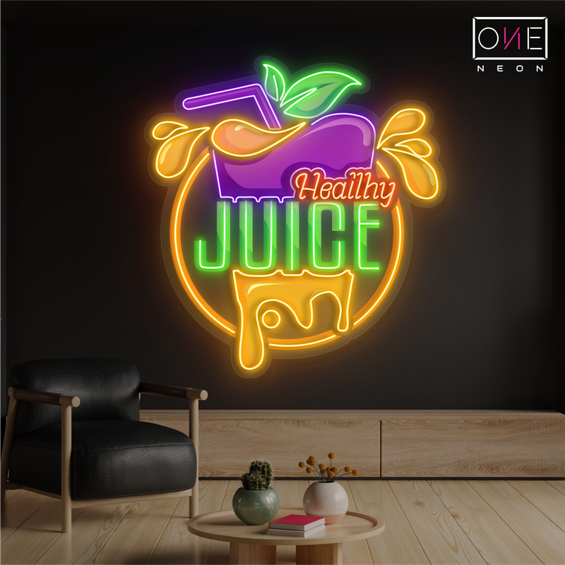 Enseigne néon LED Jus Santé Artwork