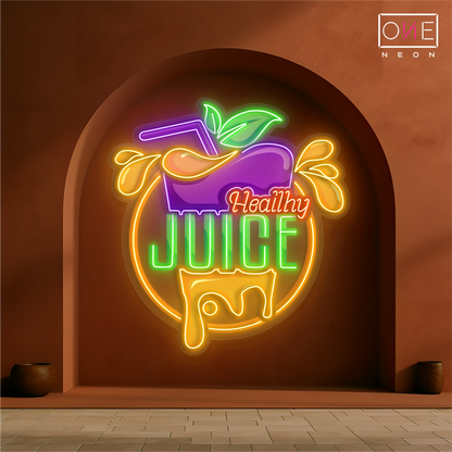 Enseigne néon LED Jus Santé Artwork