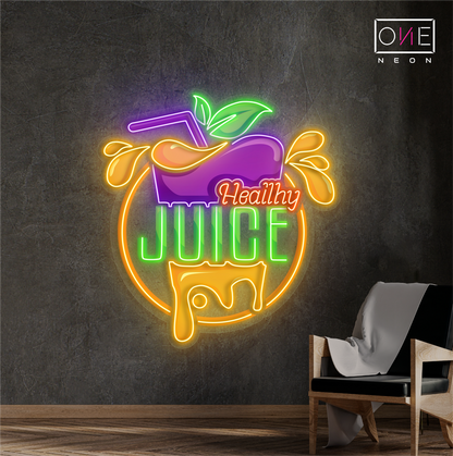 Enseigne néon LED Jus Santé Artwork