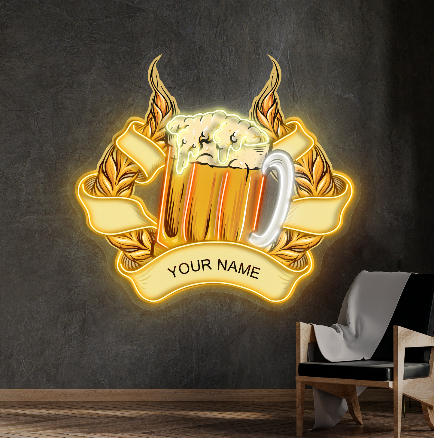 Enseigne néon LED Golden Ale