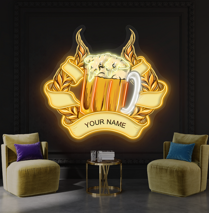 Enseigne néon LED Golden Ale