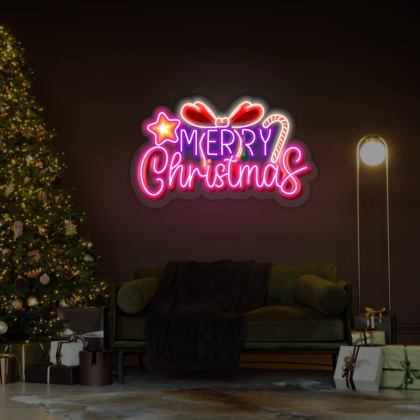 Enseigne néon LED Joyeux Noël