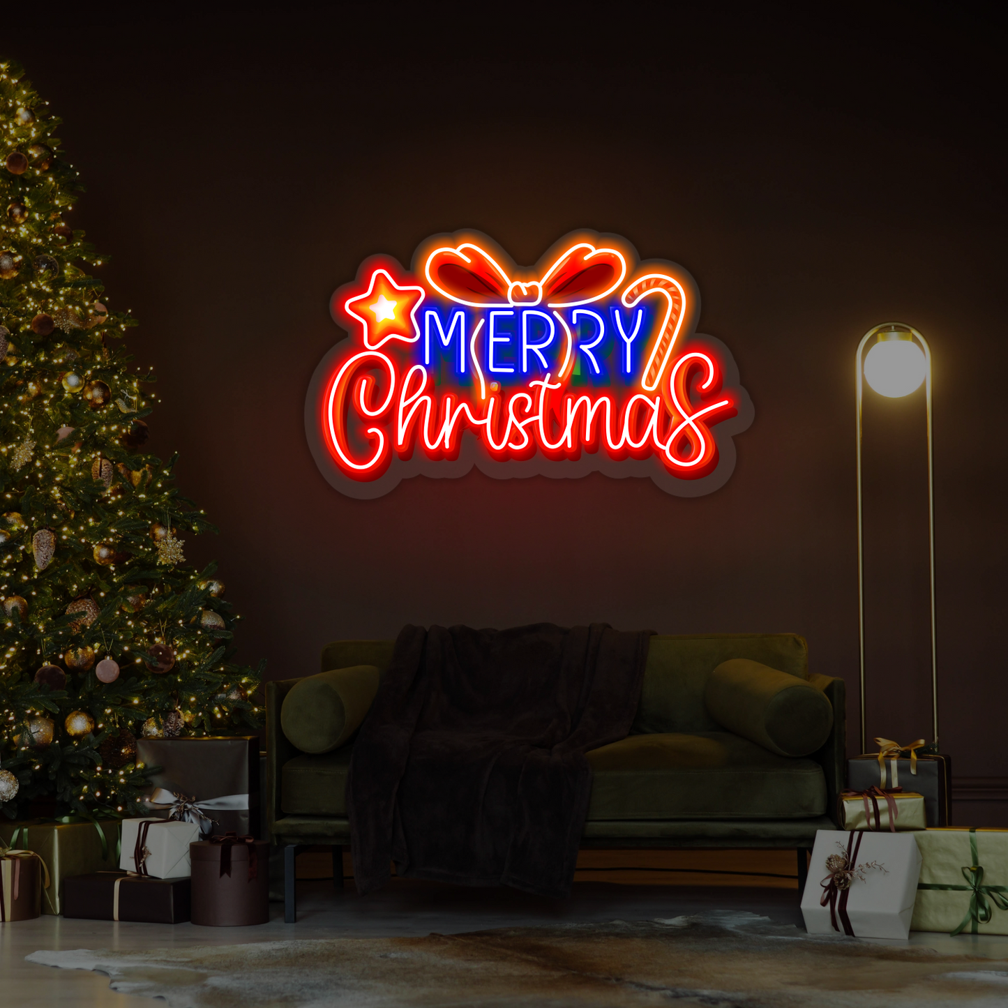Enseigne néon LED Joyeux Noël