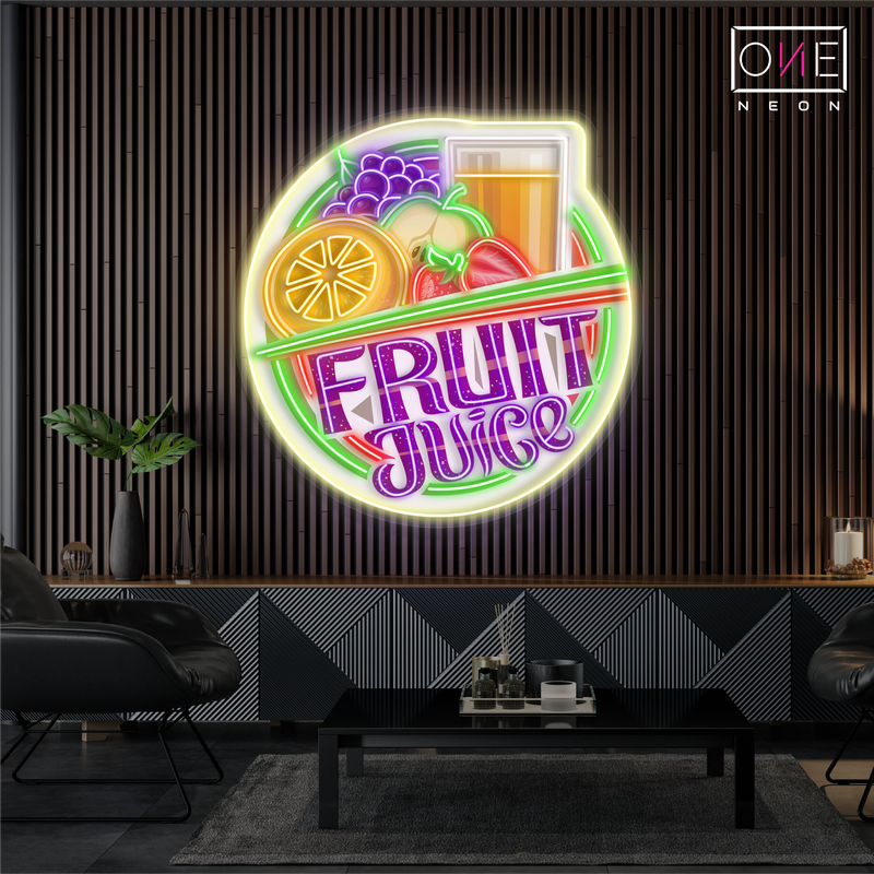 Enseigne néon LED Motif Jus de fruits