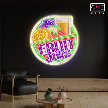 Enseigne néon LED Motif Jus de fruits