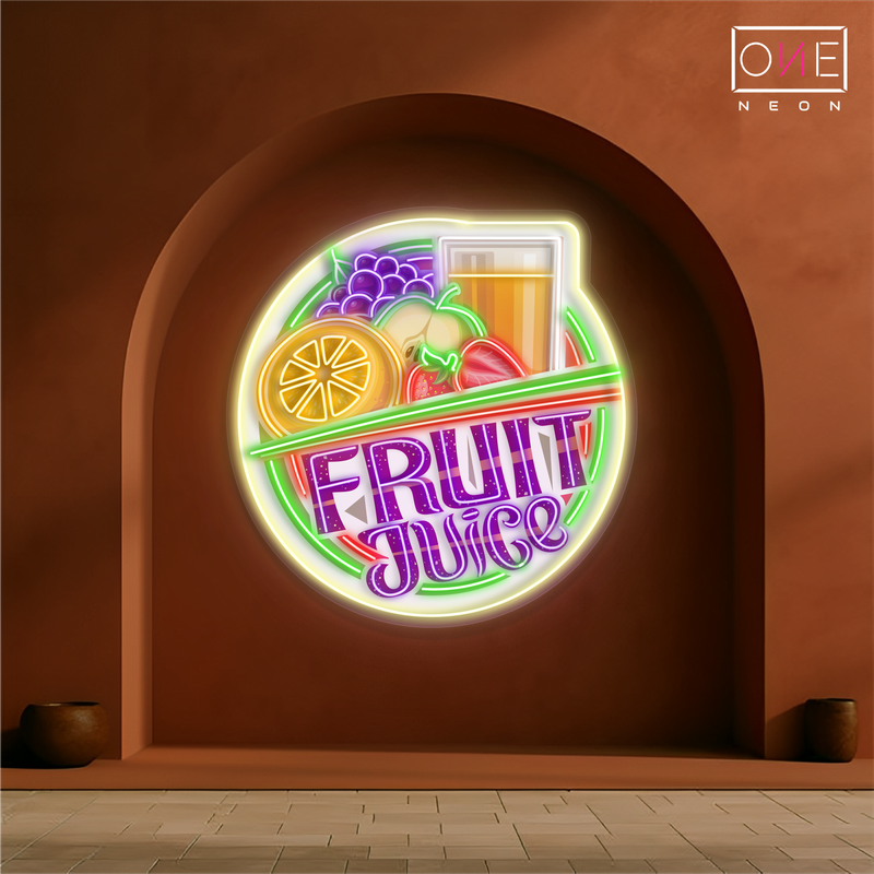Enseigne néon LED Motif Jus de fruits