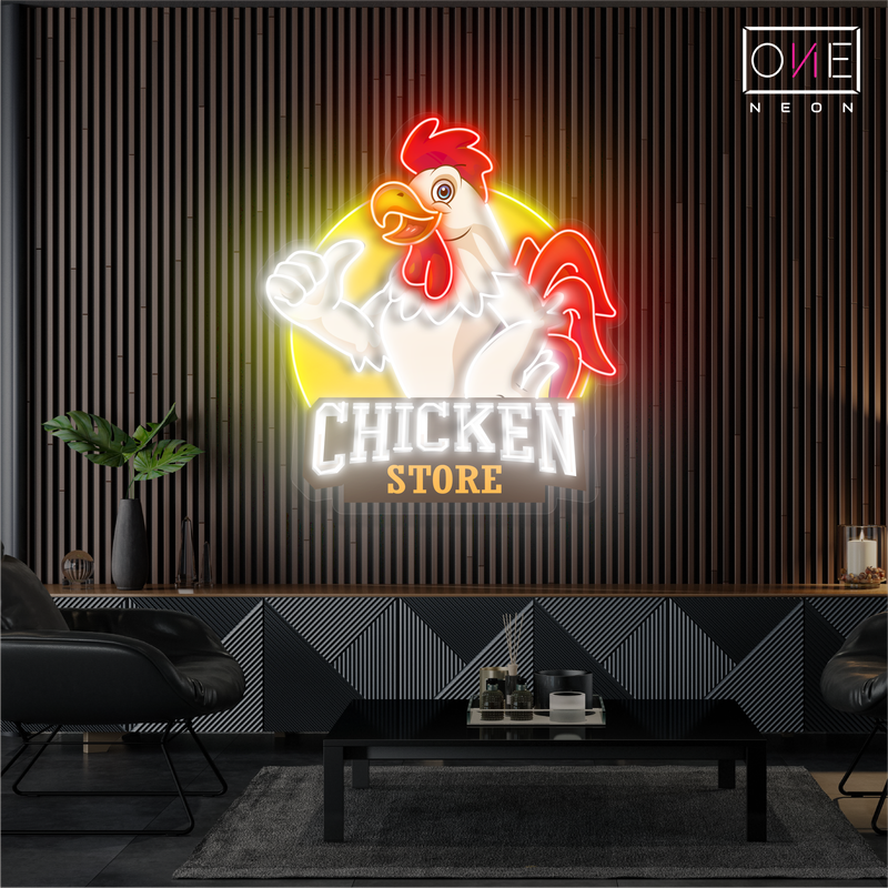Enseigne néon LED poulet