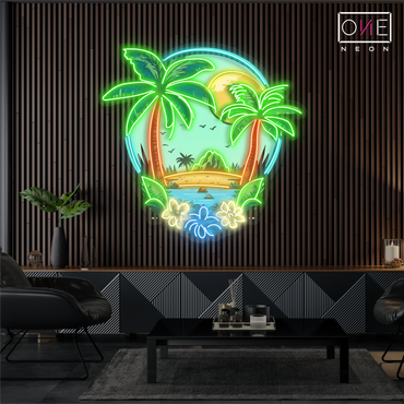 Enseigne Néon LED "Coucher de Soleil Tropical"