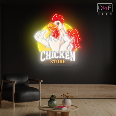 Enseigne néon LED poulet