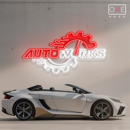 Enseigne LED néon « Auto Work Artwork »