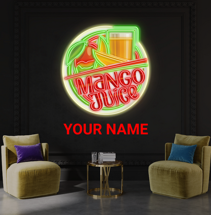 Enseigne LED néon décorative Jus de Mangue