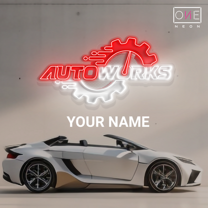 Enseigne LED néon « Auto Work Artwork »