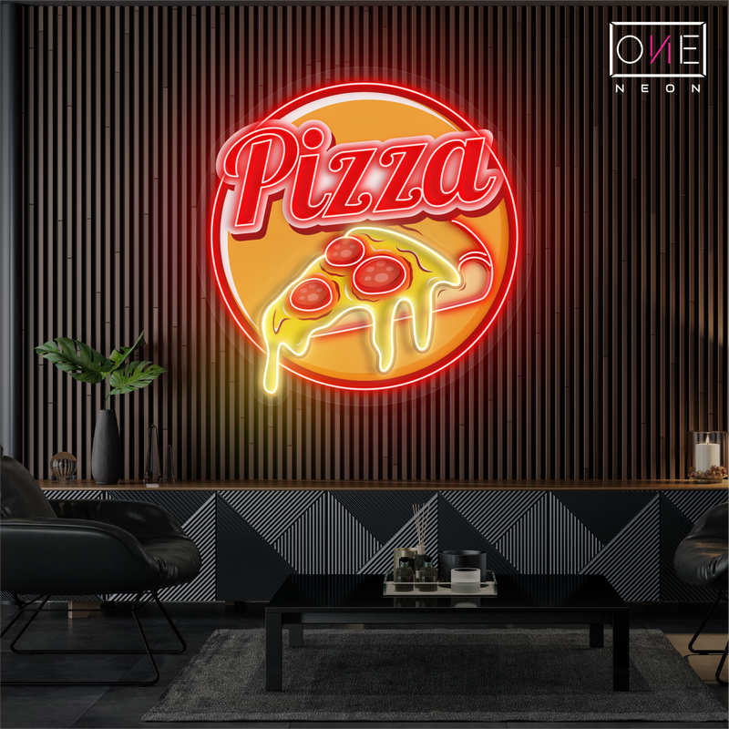 Enseigne néon LED Motif tranche de pizza