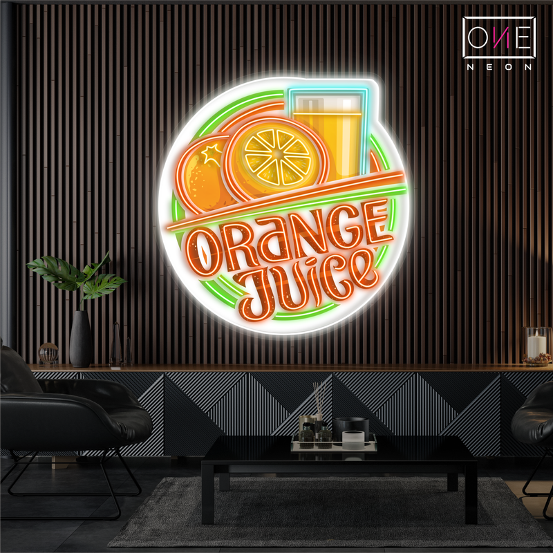 Enseigne néon LED Jus d'orange