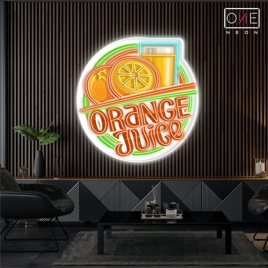 Enseigne néon LED Jus d'orange