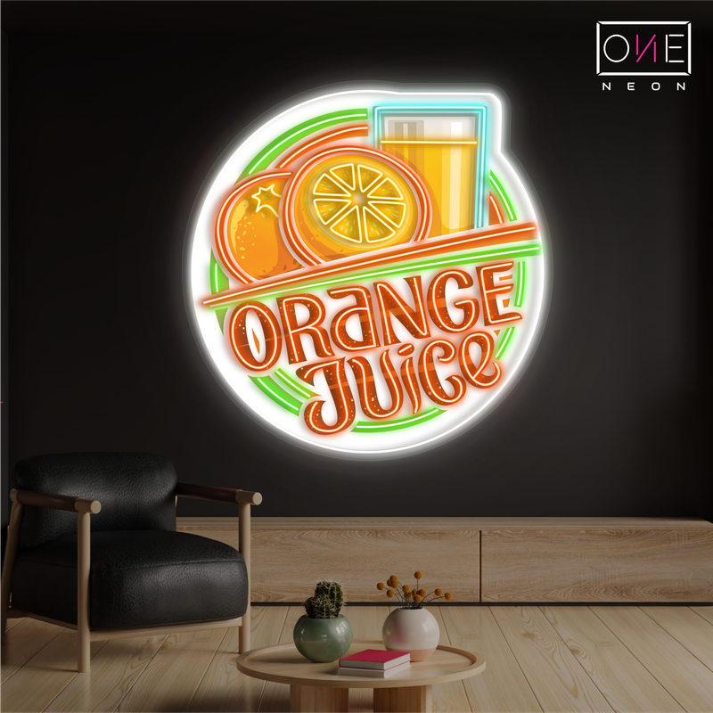 Enseigne néon LED Jus d'orange