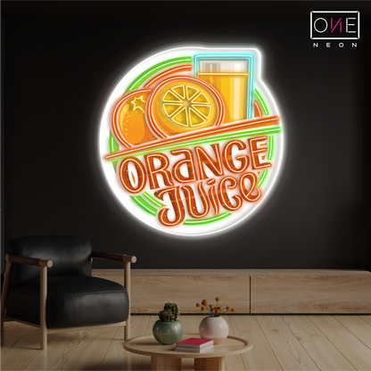Enseigne néon LED Jus d'orange