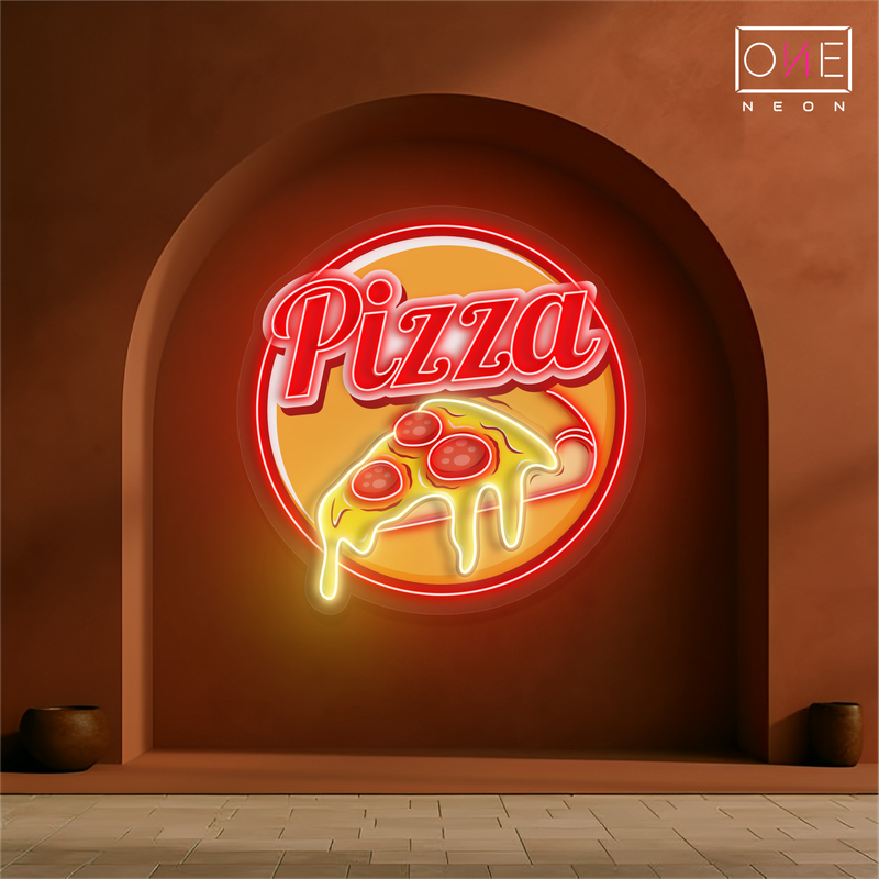 Enseigne néon LED Motif tranche de pizza