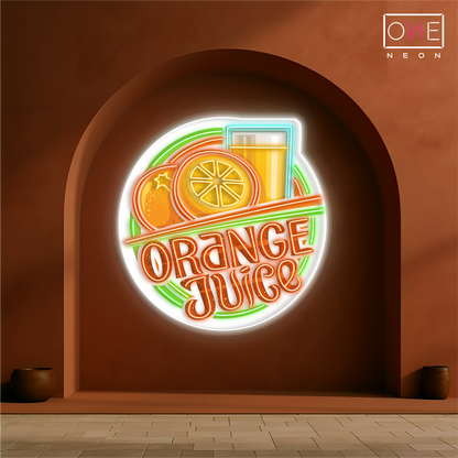 Enseigne néon LED Jus d'orange