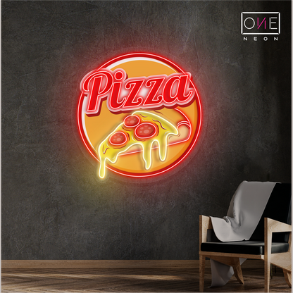 Enseigne néon LED Motif tranche de pizza