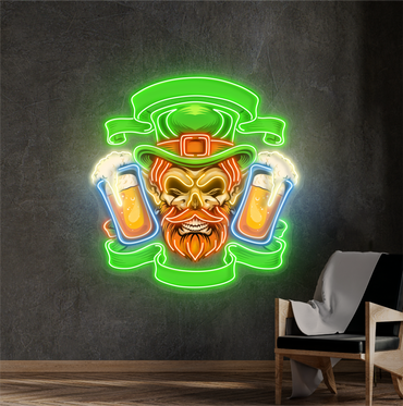 Enseigne lumineuse LED Néon "Double Pint du Leprechaun"