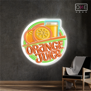 Enseigne néon LED Jus d'orange