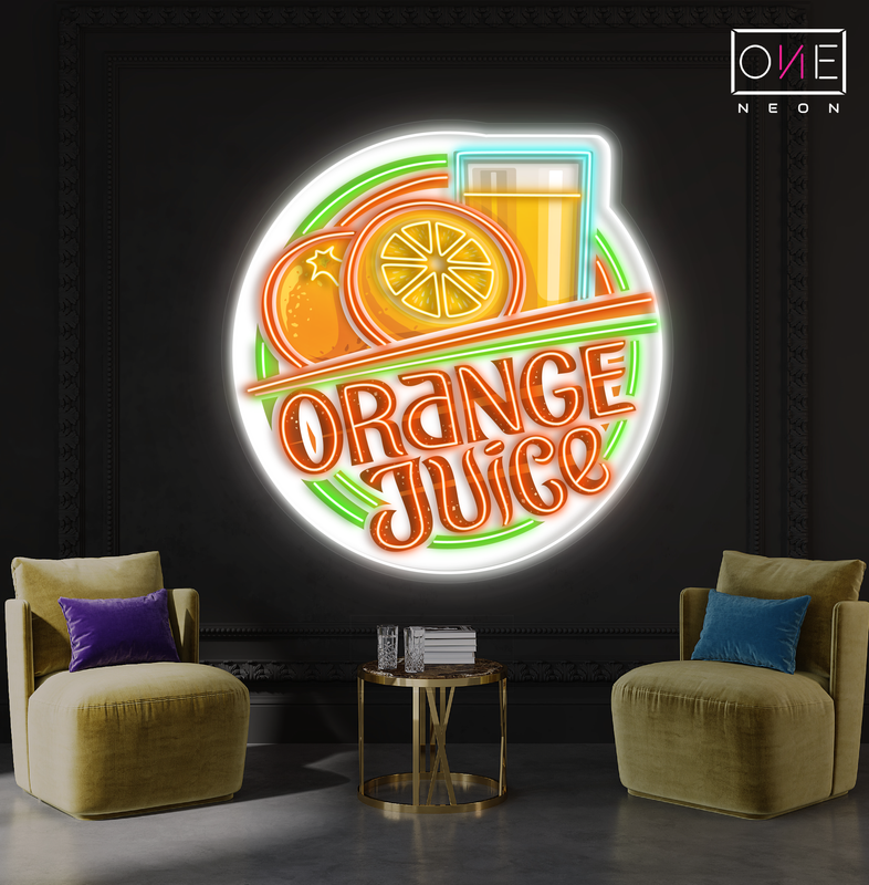 Enseigne néon LED Jus d'orange