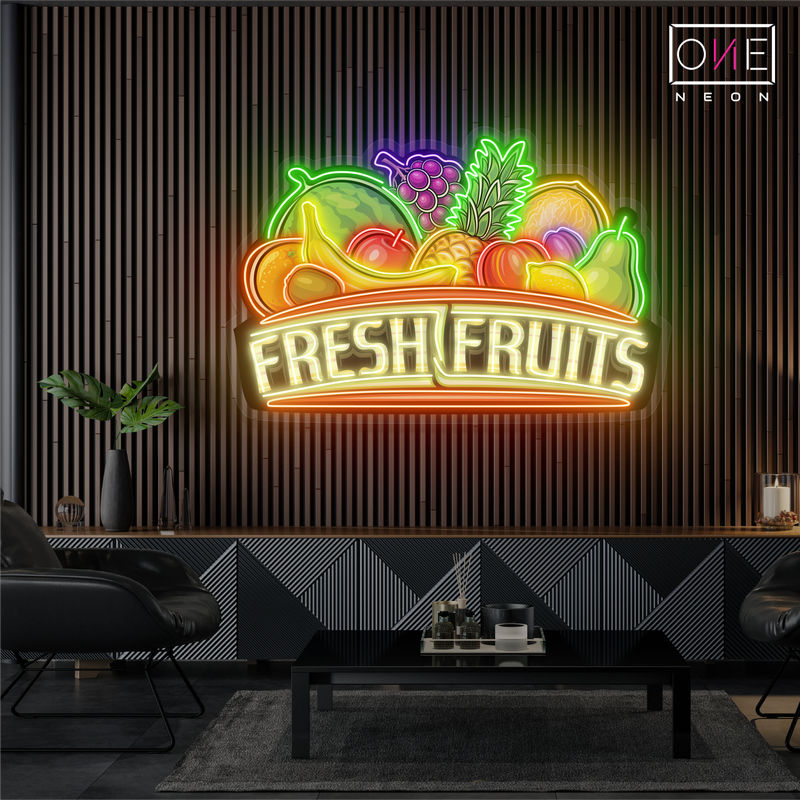 Enseigne néon LED Fruits frais
